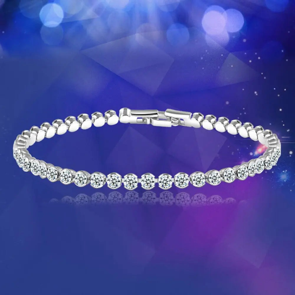 1pc Fashion Hand Chain Crystal Stretch Shine Bracelets For Women Couple Charm Austria Crystal Cuff Bangles Wedding Jewelry