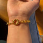 1pcs 6mm Yellow Hand Bracelets Man's Womens Gold Color Bracelet Rolo Chain Jewelry  E518