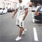 Summer Men's Sets T Shirt And Shorts Fashion Digital Printing Tow-Piece Casual Clothes Men's Beach Wear
