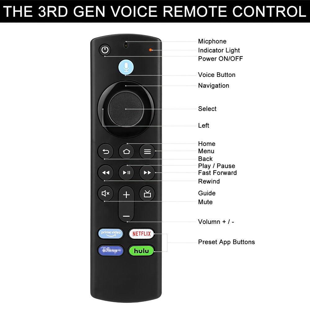 Replacement Voice Smart Remote Controllers for Amazon Fire TV Stick 3rd Gen Fire TV Cube Fire TV Stick Lite 4K Home Appliance